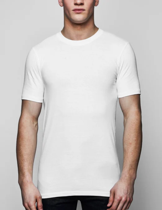 man in crew muscle shirt